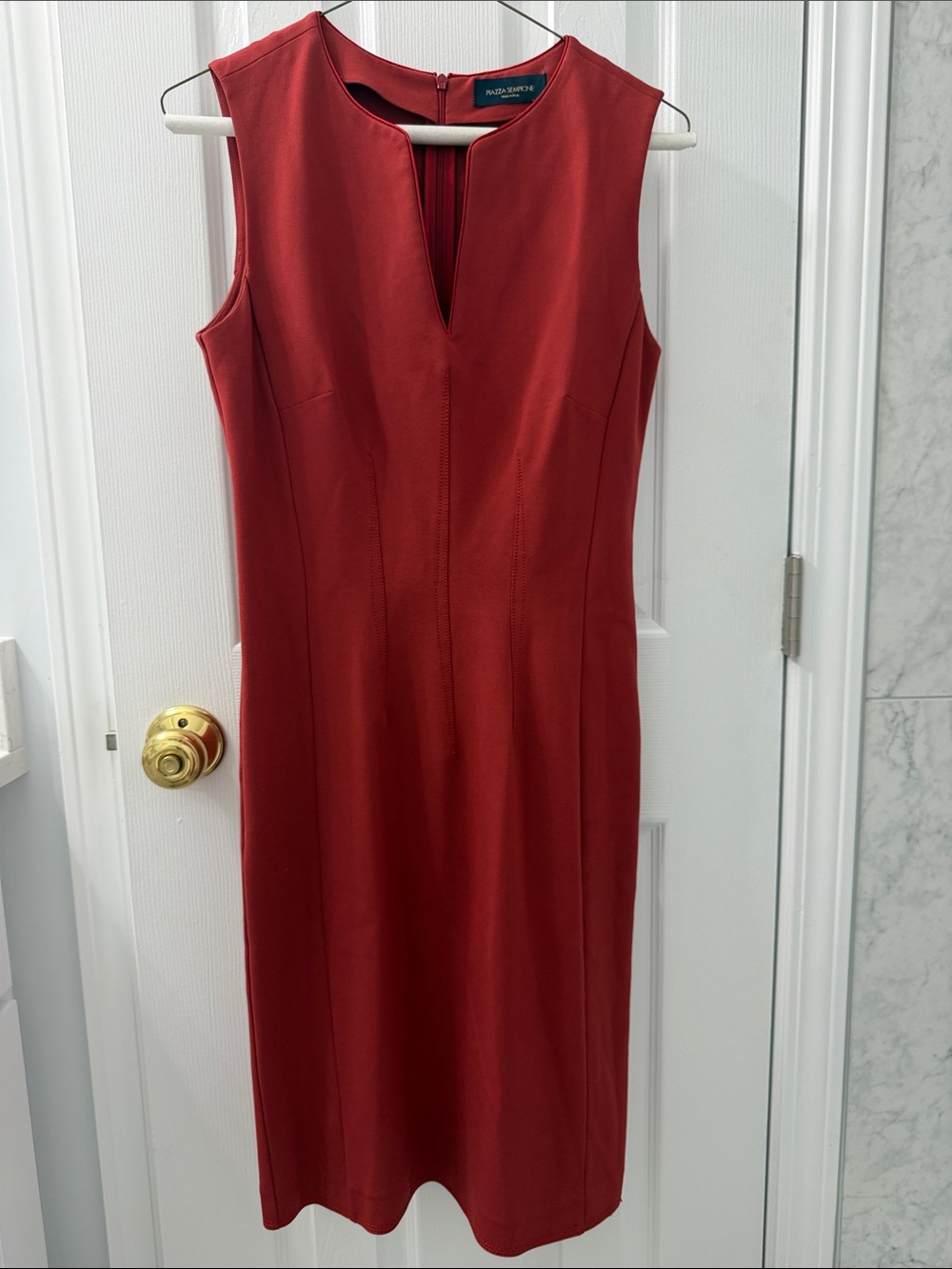 Tailored Sleeveless Piazza Sempione Sheath Dress